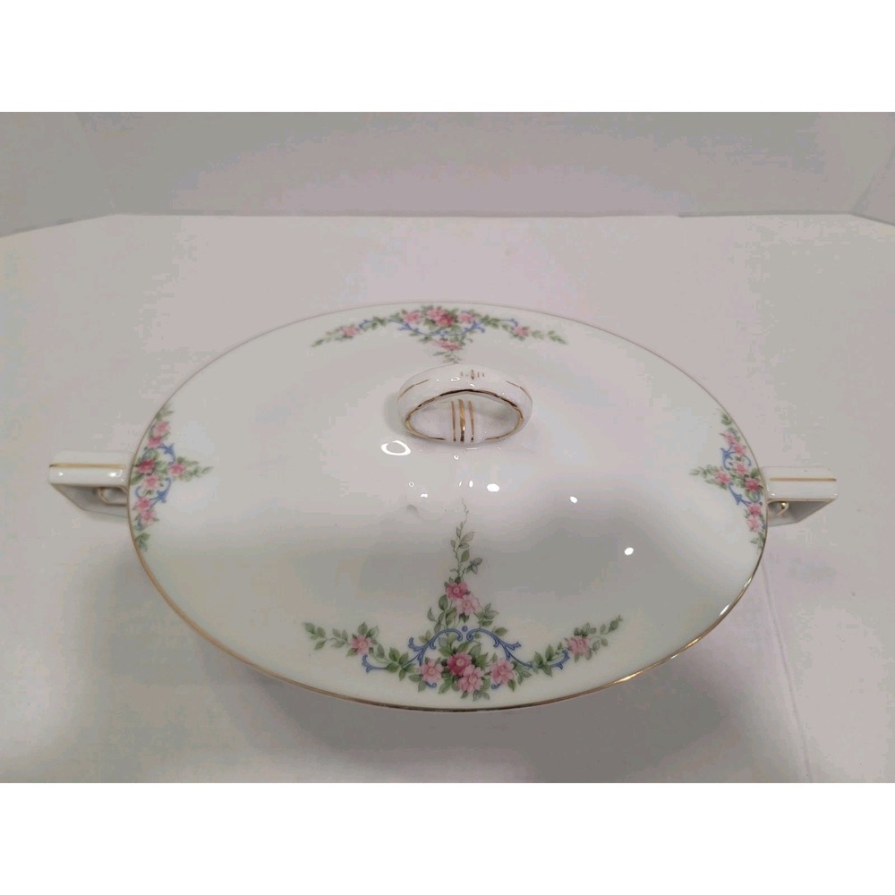 Porcelain Germany Vintage Serving Dish with Lid Tirschenrenreoth, the Eton 4251